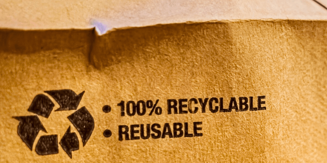 Close-up of recyclable paper sack – representing EnviroBarrier™ in our sustainable packaging brochures